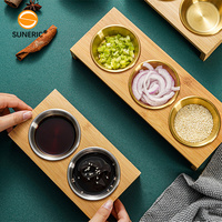 Bol à sauce en acier inoxydable pour rôtir le poivre et le barbecue Assiette à tremper Tasse à sauce réutilisable Plats à tremper