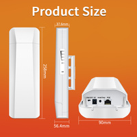 Router WIFI para Exteriores Dragonglass DGB3, Estación Base 2.4G/5G, Antena CPE Inalámbrica de 450Mbps, Red POE, Amplificador de Señal 5G, 2.4G/5G