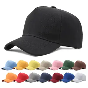 Black Baseball Cap Wholesale Low Moq Modern Summer Baseball Cap Cotton 5 Panel Cap Plain