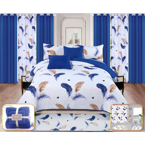 Parure <span class=keywords><strong>de</strong></span> lit <span class=keywords><strong>de</strong></span> luxe vintage motif tournesol 14 pièces avec jupe <span class=keywords><strong>de</strong></span> lit et <span class=keywords><strong>rideaux</strong></span> assortis – Prix usine, vente en gros - Product Image 2