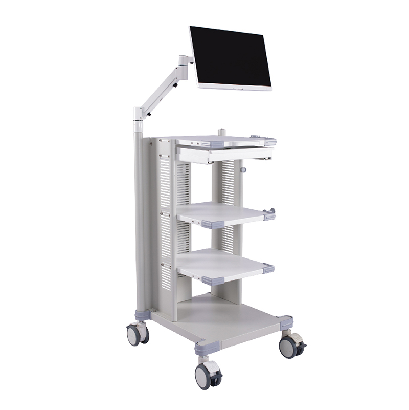 Good-Quality Medical Endoscopic System Workstation Cart Laparoscopic Cart Mobile Medical Trolley