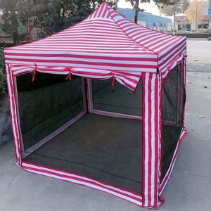 Gazebo 3x3 Impermeabile in Poliestere a Righe Rosse e Bianche con Pareti e <span class=keywords><strong>Zanzariera</strong></span> - Product Image 2
