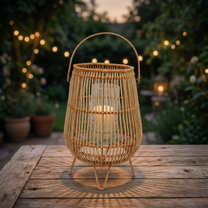 Linterna Cilíndrica de Plástico Ecológica Hecha a Mano, Duradera y Ecológica, con Asa para Decoración del Hogar - Product Image 6