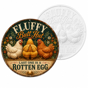 Vintage <strong>Funny</strong> Chicken Tin <strong>Sign</strong> Rustic Metal <strong>Sign</strong> Farmhouse Coop <strong>Kitchen</strong> Wall Art Country Poster <strong>Funny</strong> Metal <strong>Sign</strong> - Product Image 1