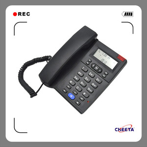 Téléphone <span class=keywords><strong>fixe</strong></span> filaire avec fonction mains libres, couleur noire, pour bureau et hôtel, avec identification de l'appelant, téléphone filaire LAN PSTN - Product Image 4