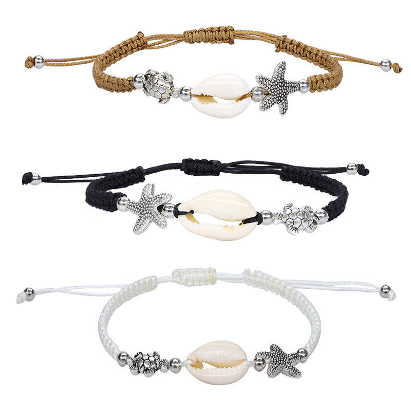 Handmade String Surfing Bracelets Shell Starfish Design