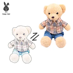 Benutzer definierte Logo Kleid Teddybär Spielzeug gefüllt Großhandel Teddybär in großen gestrickten Weihnachten Mini kleinen Teddybär Plüsch tier