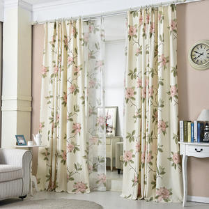 Tenda in stile americano soggiorno Cortinas <span class=keywords><strong>Para</strong></span> Sala tenda a fiori tenda stampata per Hotel - Product Image 3