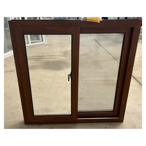 Nhà máy thiết kế mới PVC Cửa Sổ Màu Nâu kính cường lực ngang cửa sổ trượt với lưới chống muỗi - Product Image 4