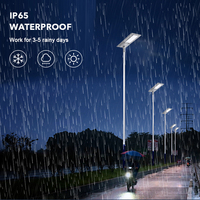 Lampadaire solaire LED commercial IP65 150W/200W/250W tout-en-un pour usage routier