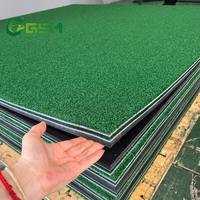 Tapis de frappe de golf GSM 153D 3D 5'x5' vert printanier avec gazon épais de 35 mm, absorption des chocs, respectueux des articulations, garantie de 2 ans