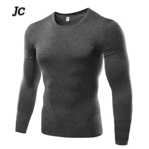 Joychuang Factory Direct Sale Men Compression Under Base Layer Tops Long Sleeve Quick Dry Sports Gym Blank Shirt