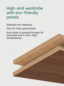 Système de dressing modulaire Ebbsilk sur mesure, autoportant, de luxe, minimaliste, en contreplaqué, pour rangement de chambre à coucher - Product Image 6