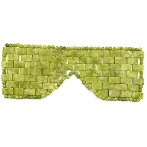 Mascarilla Facial Refrescante de Jade Xiuyan 100% Natural, Masajeador Facial Antienvejecimiento Hecho a Mano para el Cuidado de la Piel, Alivia las Ojeras y la Fatiga - Product Image 1