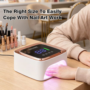 Portable Rechargeable UV LED Nail Lamp <b>Red</b> Light Intelligent Sensor Cordless Gel Polish Curing Lamp Wholesale - Product Image 5