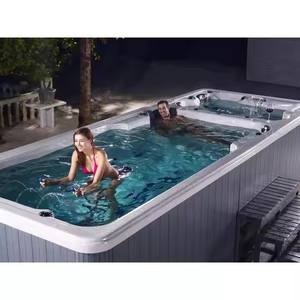 Piscina <span class=keywords><strong>de</strong></span> Nado Contracorriente para Exterior <span class=keywords><strong>de</strong></span> 5.8 M <span class=keywords><strong>con</strong></span> Zona <span class=keywords><strong>de</strong></span> Spa y <span class=keywords><strong>Jacuzzi</strong></span>, Sistema Balboa, Corriente <span class=keywords><strong>de</strong></span> Velocidad Variable, Lujoso Swim Spa - Product Image 1