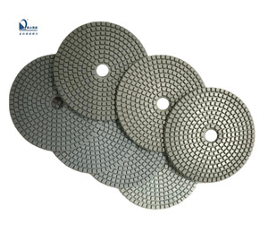 Almohadillas de pulido <span class=keywords><strong>en</strong></span> seco y húmedo para suelo de hormigón, resina de diamante, granito, mármol, cuarzo, 125mm, 5 pulgadas, color blanco y gris, 7 unidades - Product Image 6