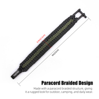 Bracelet en paracorde tressé fait main, directement de l'usine Baiyuheng, pour hommes et femmes, bijoux de mode outdoor personnalisés, bracelet réglable.