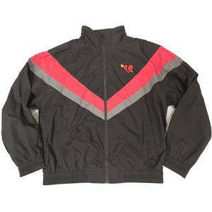 Men's Black Red Gray Windproof <b>Racer</b> <b>Jacket</b> With Heart Embroidery Zipper Front Sporty Style Autumn Wear - Product Image 1