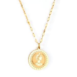 Collar de Acero Inoxidable con Colgante de Moda, Chapado en Oro de 18k, Estilo Hip Hop, para Mujer - Product Image 4