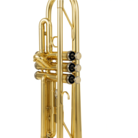 OEM High Quality Brass Material Gold Lacquer Surface 3 Piston Professional BB Key Trumpet for Beginner Durable Wind Instrument
