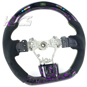 Accessoires d'intérieur de voiture Volant en fibre de carbone forgé à LED pour Subaru Evolution EVO 10w Rx STI - Product Image 3