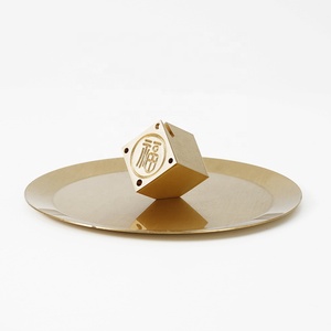 Ensemble de brûleur à encens en laiton et acier inoxydable CHENLANG, design de police graphique, récupérateur de cendres, minimalisme moderne, aromathérapie, méditation, parfum - Product Image 4