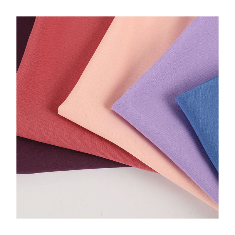 130+ Colors Choice 100D 97% Polyester 3% Spandex 110gsm Smooth Plain  Stretch Satin Chiffon Imitation Silk Fabric for Dress