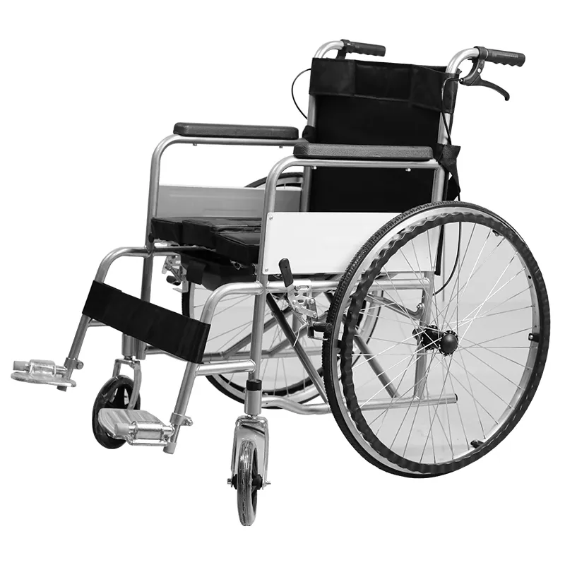 Fauteuil roulant en alliage d'aluminium manuel médical handicapé le moins cher