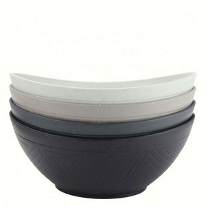 Nouveau bol en plastique rond pour soupe et salade, en fibre de paille de blé biodégradable, avec logo personnalisé - Product Image 1