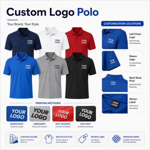 Camiseta Polo Personalizada 100% Poliéster 200 GSM de Secado Rápido, Transpirable, Manga Corta, Color Sólido, Ropa Casual de Golf para Hombre - Product Image 2
