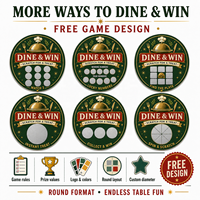 Cartes à gratter rondes personnalisées en couleur, avec impression sur mesure, pour gagner instantanément des coupons de récompense pour restaurants, promotions alimentaires et récompenses de fidélité