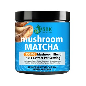 Private Label Service Health Mushroom Matcha 350MG Powder 30 Servings Immune Support Vegan Dietary Supplement - Product Image 1