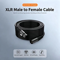 Câble de microphone XLR mâle vers XLR femelle, gaine TPE, cordon audio HIFI pour micro, mixeur, amplificateur, streaming en direct, karaoké, enregistrement