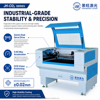 Machine de découpe laser CO2 JINGWANG pour enseignes publicitaires, double sortie, avec technologie de découpe acrylique poli à la flamme