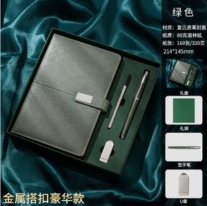 Promosi mewah hadiah perusahaan Set 4 in 1 Notebook Pen USB Flash disesuaikan Logo kantor Set Hadiah untuk promosi Set - Product Image 4