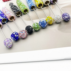 Nouveau stylo à bille rotatif fait main avec perles de diamant AB, motif ciel étoilé, pour DIY, vente en <span class=keywords><strong>gros</strong></span> - Product Image 4