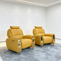 Fauteuil inclinable fonctionnel pour salon, avec rembourrage matelassé, accoudoirs et appuie-tête rembourrés, idéal pour home cinéma
