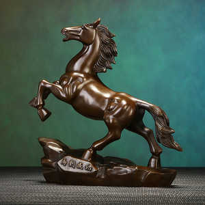 Figurine de cheval en bronze Copper World, sculpture décorative faite à la main pour salon, bureau, cadeau d'affaires - Product Image 3