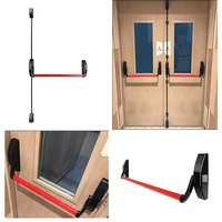Serrure à trois points, barre anti-panique, serrure de porte extérieure ignifuge, barre verticale, dispositif de sortie à poussée