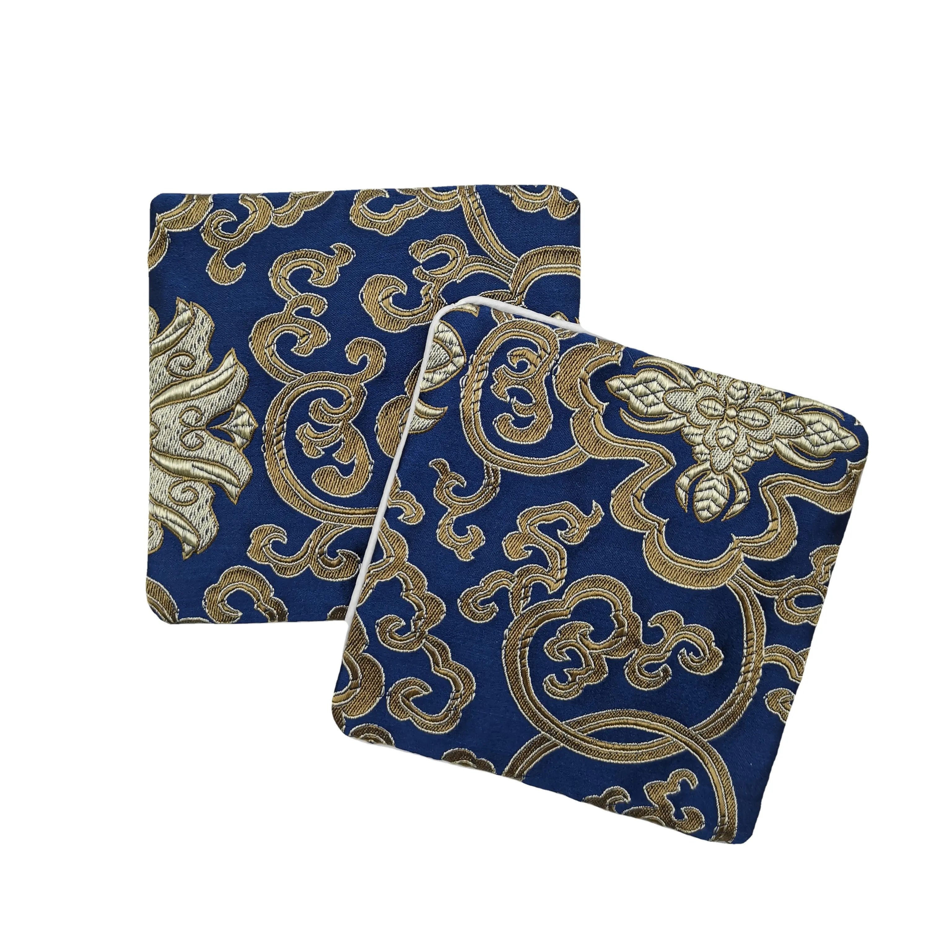 Borsa portaoggetti in rame con nappa personalizzata Orit con cerniera borsa in broccato di seta