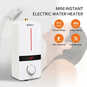 110v petit lavage instantané à l'eau chaude sans réservoir 220v chauffe-eau électrique sans réservoir chauffe-douche instantané