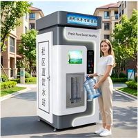 Distributeur d'eau purifiée par osmose inverse 24h/24 avec SDK, désinfection UV/Ozone, nettoyage automatique, acier inoxydable, intégration TPV