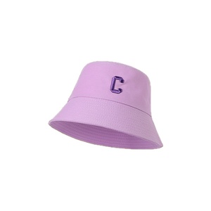 Chapeau seau d'été pour femmes, version coréenne, protection UV, broderie personnalisée, lettre C, chapeau de pêcheur - Product Image 5
