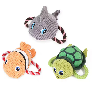 High Quality Hot-Selling Corduroy Turtle <b>Plush</b> Dog Chew Toy Interesting Interactive Bite Toy for Pets Cute and Colorful - Product Image 3