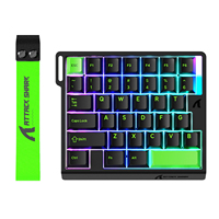 Keyboard Gaming ATTACK SHARK M36 HE Satu Tangan dengan Sakelar Magnetik, Kecepatan Scan 28K, Web Driver, Portabel, Kabel, RGB
