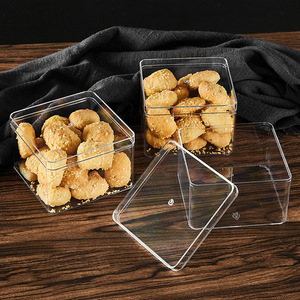 Caja Cuadrada de Plástico Acrílico y PS de Alta Transparencia, Reciclable y de Grado Alimenticio, Personalizable, para Exhibición de Dulces y Postres - Product Image 2