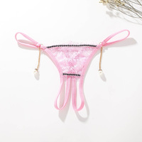 HD195 Sexy Ms Eyelash Lace Bikini Low-Rise Broekje Open Kruis Elastisch Dames Ondergoed Doorschijnend Kant-up Ondergoed