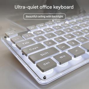 GX710 Teclado silencioso Ratón Sensación mecánica Teclado con cable Computadora portátil Niñas Oficina Alto valor - Product Image 6
