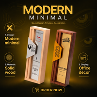 Trophée en bois massif avec impression UV et gravure créative pour cadeaux promotionnels et cadeaux de bienvenue